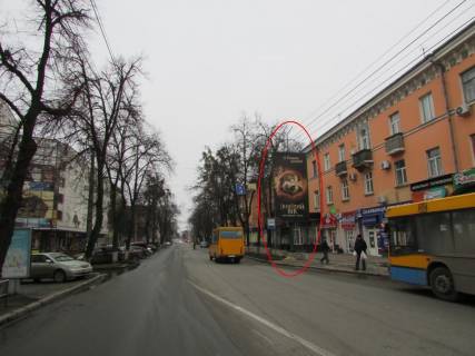 Білборд, Бігборд (Борд)  A у Полтаві, 3х6  Європейська вул. (Фрунзе)., 35 (вертикальний) Фото 1