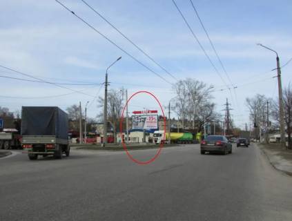 Билборд A в Полтаве, 3х6  Решетилівська вул. (Маршала Бірюзова).та  Героїв ОУН вул. (Ковпака). (з центру)на перехр. фото 1