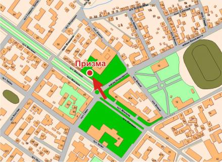 Билборд A в Полтаве Соборності вул. (Жовтнева),50 (Кооп.універ.) схема
