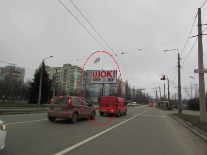 Билборд A в Полтаве, 3х6  В.Тирнівська вул -Г.Сталинграду вул. (разд.п.)(на Алмазний) перехр. фото 1