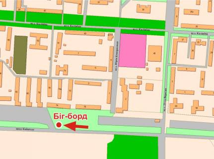 Билборд A в Полтаве, 3х6  К.Шосе вул., 70 (в’їзд до Эпицентру) схема