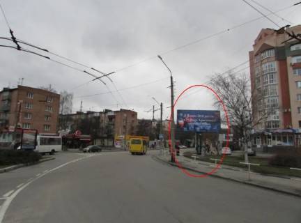 Билборд A в Полтаве, 3х6  Миру вул. та Небесної Сотні вул. (Леніна) фото 1