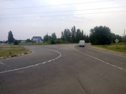Билборд  в Мелитополе БР 073 А     Каховское шоссе вьезд в город                   (Овощевод) схема