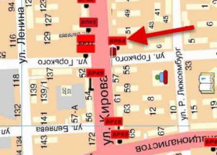 Билборд  в Мелитополе БР 064 Б      ул. Героев Украины (Кирова), 53      (шахматная школа) схема