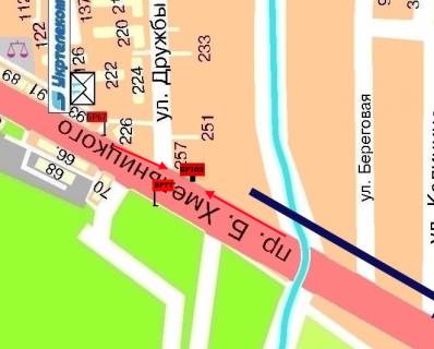 Билборд  в Мелитополе БР 102 А      пр. Б. Хмельницкого, 257    (Лукоил южный) схема