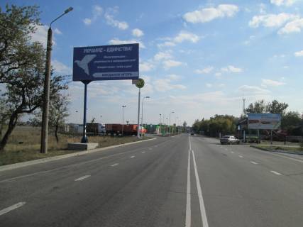 Билборд  в Мелитополе БР 113 Б      ул. Ломоносова                                            (заправка Вог) схема