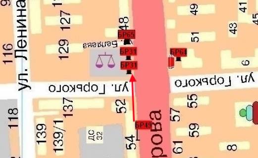 Билборд  в Мелитополе БР 008 Б      ул. Героев Украины  (Кирова), 50  (Кировский Рынок) схема