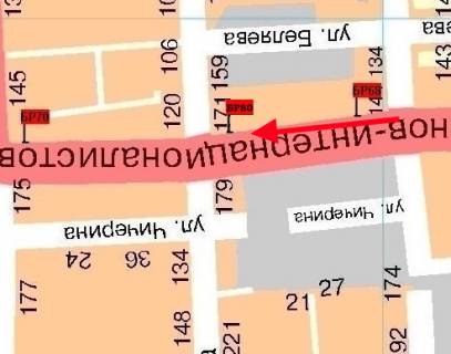 Билборд  в Мелитополе БР 080 A       пер. ул В.Интернац.и ул. Университетс (Свердлова) (Кураж) схема