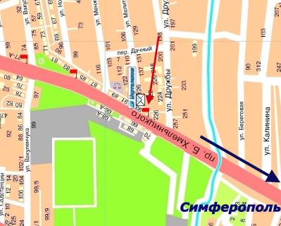 Білборд, Бігборд (Борд)   у Мелітополі БР 067 Б пр. Б. Хмельницького, 93 (Піонер) схема
