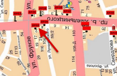 Билборд  в Мелитополе БР 058 А       пр. Б. Хмельницкого, 2                                             (Ника)1 схема