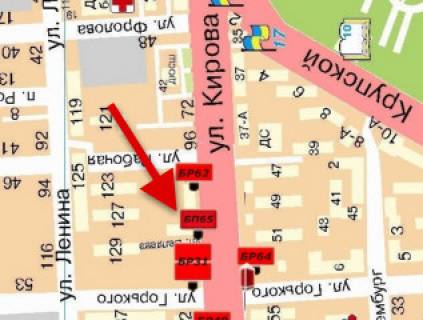 Билборд  в Мелитополе БР 065 А    призма ул.Героев Украины(Кирова), 48 (Кировский Рынок)В схема