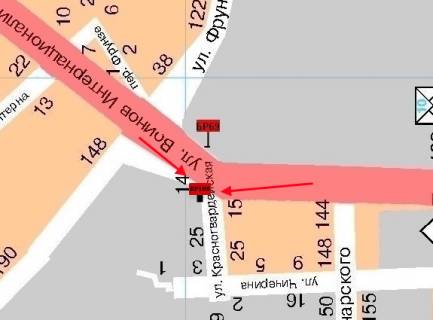 Билборд  в Мелитополе БР 105 Б       ул. В. Интернационолистов,  14   (ДжонДир) схема