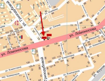 Билборд  в Мелитополе БР 015 Б       пер. ул. Ломоносова и ул. Гризодубовой            (АТБ) схема