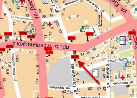 Билборд  в Мелитополе БР 023 Б       пр. Б. Хмельницкого, 22                                       (Астел) схема
