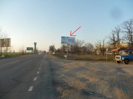 Billboard A in Krivy Rig, 3х6  Kirovograds'ke sose, viizd z mista, (kafe Adamask) Photo 1