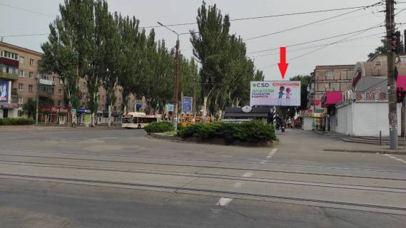 Билборд A в Кривом Роге, 3х6  пр. Металургів, 29 - вул. Соборності (Косиора), рух у напрямку пл. Горького фото 1