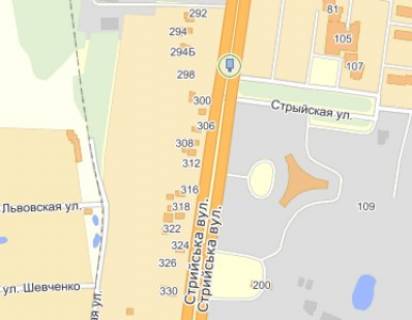 Білборд, Бігборд (Борд)  Р/П у Львові, 3х6  вул.Стрийська 105, до центру схема