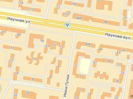 Билборд Р/П в Львове вул.Наукова 96, до вул.Кульпарківської, маг. Нептун схема