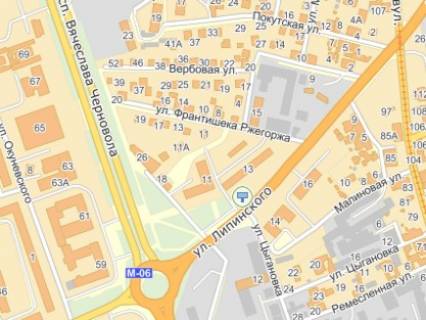 Білборд, Бігборд (Борд)  A у Львові, A  вул.Липинського 11, до центру схема