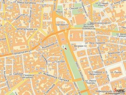 Cityscroll A in Lviv, 1.2x1.8  av.Svobodi 28, (Opernij teatr) livoruc vid vhodu scheme