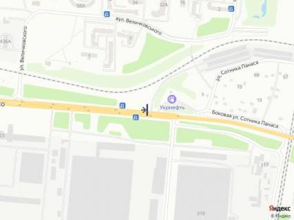 Билборд A в Львове, 3х6  вул.Шевченка, Рясне-2, Укрнафта, вїзд в місто схема