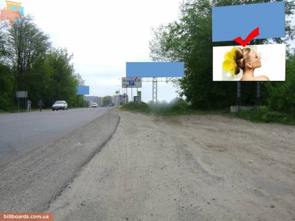 Билборд A в Львове, 3х6  Львів-Малехів, вїзд, нижній фото 1