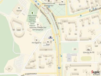 Ситилайт A в Львове, 1,2х1,8  пр.Червоної Калини 62, ТЦ ВАМ, праворуч від бокового входу схема