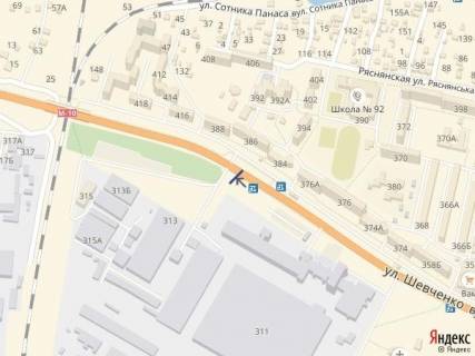 Билборд A в Львове, 3х6  вул.Шевченка 315, Електрон, АЗС ОККО з центру схема