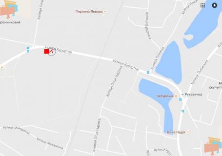 Билборд A в Львове, 3х6  Львів-Брюховичі, вул.Курортна, до Львова схема