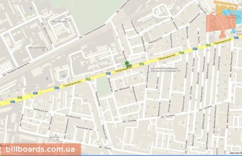 Билборд A в Львове вул.Городоцька 299, до центру схема