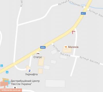 Билборд A в Львове Львів-Малехів, ресторан Малехів, в центр (нижній) схема