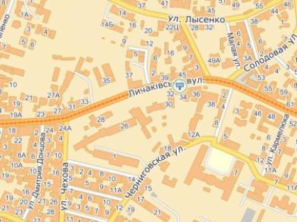 Білборд, Бігборд (Борд)  B у Львові вул.Личаківська 32, до центру схема