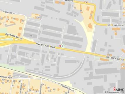 Ситилайт B в Львове, 1.2x1.8  вул.Луганська, супер-т Рукавичка, від Сихова схема