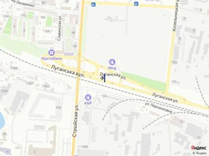 Билборд A в Львове, 3х6  вул.Луганська РС біля мосту, АЗС WOG, до вул. Зеленої схема