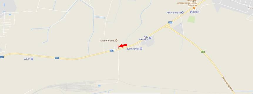 Билборд B на трассах Львовской области, 3х6  Підїзд до м Львів, км 0+900, праворуч (с Гамаліївка, ГК Древній град, РК Румбамбар) схема