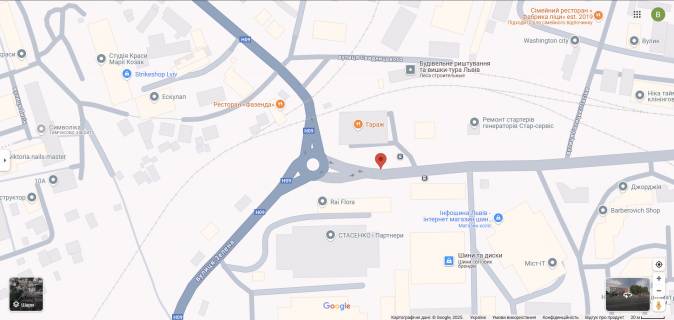 Билборд A в Львове, 3х2,6  вул.Дж.Вашингтона-Зелена 147, ТЦ Арсен схема