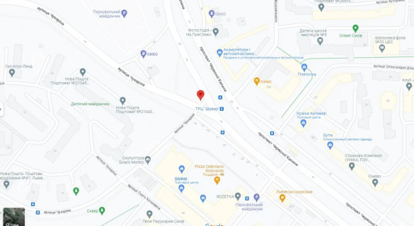 Билборд A в Львове, 3х2,6  Пр-т Червоної Калини-Чукаріна (поряд ТЦ ШУВАР) схема