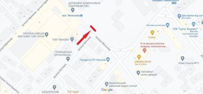 Ситилайт B в Львове, 1,2х1,8  вул. Кульпарківська, 226а (зупинка ТЦ "Вікторія Гарденс") схема