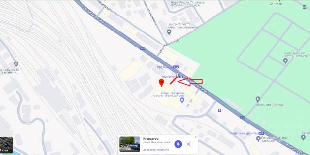Citylight B in Lviv, 1,2х1,8  st. Sevcenka, 113 (zupinka "Krupzavod")  bila Biznec Centru "LEGENDA" scheme