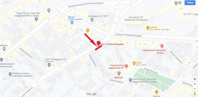 Ситилайт A в Львове, 1,2х1,8  Вул. Антоновича, 7 (зупинка «Ринок Привокзальний») схема