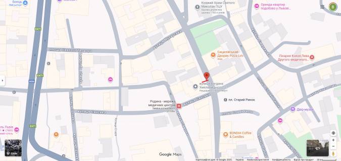 Ситилайт A в Львове, 1,2х1,8  вул. Богдана Хмельницького, 17, пл Старий Ринок схема
