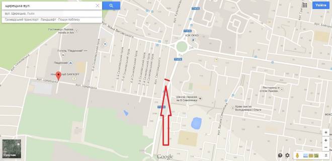 Билборд B в Львове вул.Кульпарківська_до_вул.Щирецька (Нова Лінія, ТВК Південний, ТЦ Victoria Gardens) схема