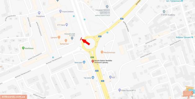 Billboard A in Lviv pr Cornovola-vul Lipins'kogo (McDonalds) scheme