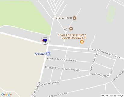 Билборд A в Умане, 6х3  вул.Городецка, 1, поворот на вул.Заводську, виїзд на вул.Залізняка,  сторона А схема
