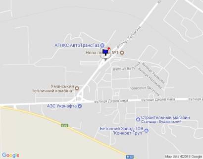 Билборд B в Умане, 6х3  (вул.Героїв Сталінграда)  вул. Теплична, 8 напрямок від вул.Дерев"янко, 1-й від ГРС, НИЖНІЙ, сторона Б схема