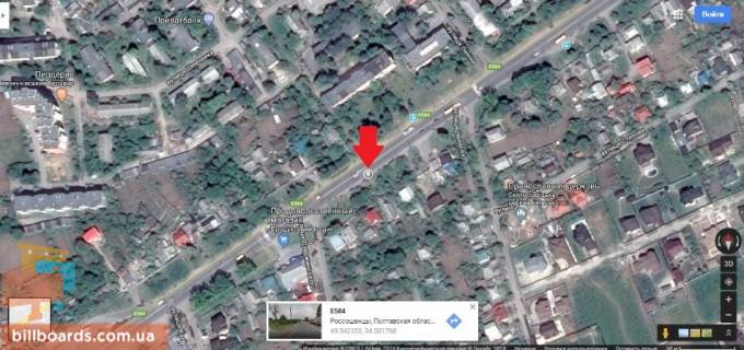 Билборд A в Полтаве г Полтава ул Геофизическая  разворот тролейбусов и маршрутных такси  схема