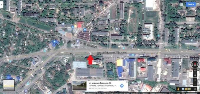 Билборд B в Полтаве, 3*6  м.Полтава Решетилівська вул. (Маршала Бірюзова), напроти АЗС схема