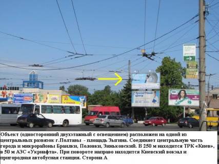 Призма B в Полтаве, 3*6  м.Полтава,вул.Зіньківска,1 (Київська площа (Зигіна), р-н Київського жд вокзалу) призматрон,одна з головних розвязок міста, ТРЦ "КИЇВ" - 325850 фото 1