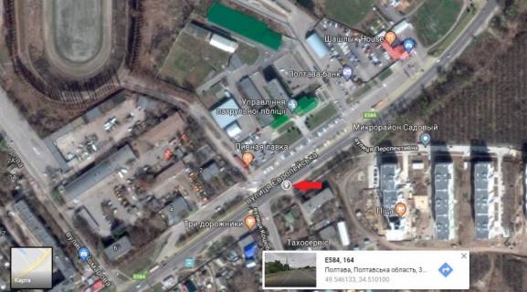 Билборд B в Полтаве, 3*6  м. Полтава, Європейська вул. (Фрунзе),251,напроти обласного ДАІ,виїзд на Кременчук схема
