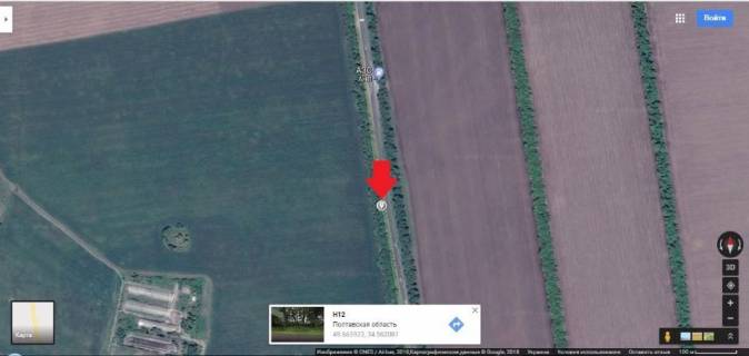 Білборд, Бігборд (Борд)  A у , , 3*6  траса Суми-Полтава , в`їзд в Полтаву  зі сторони Сум схема